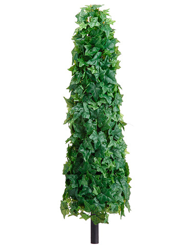 28" Ivy Leaf Cone Topiary on Stem Green (pack of 2)