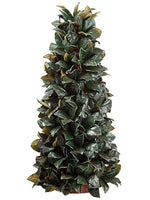 48" Magnolia Leaf Cone Topiary Green (pack of 2)