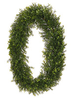 30" Oval Boxwood Wreath  Two Tone Green (pack of 2)