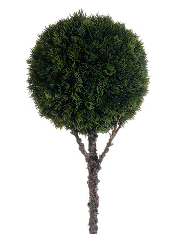 23" Cedar Ball Topiary Stem  Green (pack of 2)