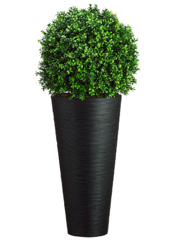 44"Hx16"Wx16"L Boxwood Ball in Bamboo Container Green (pack of 1)