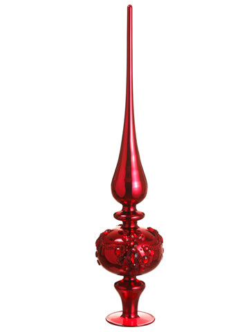 25" Rhinestone Glass Finial Table Top Red (pack of 1)