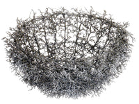 16" Glittered Twig Basket  Antique Silver (pack of 6)