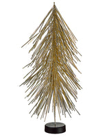 16" Tube Confetti Christmas Table Top Tree Gold (pack of 6)