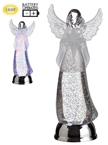 12.75"x4.5"x4.5" Battery Operated Acrylic Angel With Light & Water(3*AA EXCLUDED) F (pack of 4)