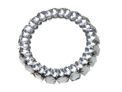 3.5" Rhinestone Mirror Candleholder Clear (pack of 6)