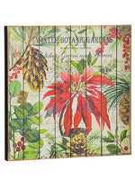 16"Wx16"L Winter Botanic Garden Wall Decor Red Green (pack of 6)