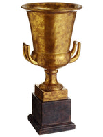 22" Polyresin Footed Urn  Gold Brown (pack of 1)
