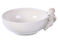 2.75"Hx5.75"D Ceramic Angel Bowl White (pack of 6)