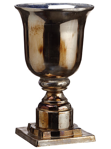 9.5"Hx5.5"D Glass Vase  Antique Gold (pack of 2)
