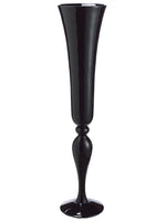 12.5"Dx55"H Decorative Wood Container on Stand Black (pack of 1)