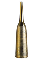 6"Dx24.5"H Ceramic Container  Gold (pack of 2)