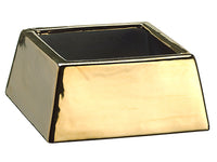 3"Hx5"Wx5"L Ceramic Vase  Gold (pack of 12)