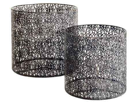 19.5"H-20.7"Hx16.5"D-19.5"D Metal Filigree Pedestal (2 ea./set) Rust (pack of 1)