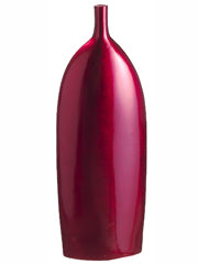 23"Hx3.5"Wx7"L Metallic Ceramic Bottle Red (pack of 2)