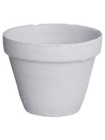 5"Hx5.5"D Terra Cotta Pot  White (pack of 6)