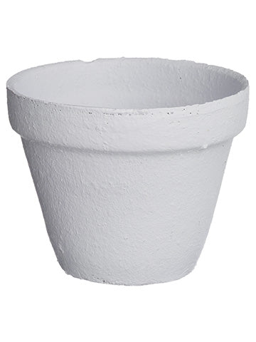 5"Hx5.5"D Terra Cotta Pot  White (pack of 6)