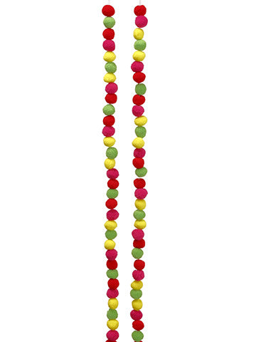 6' Pompom Garland  Mix (pack of 24)