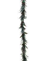 6' Glittered Feather Garland  Glittered Peacock (pack of 12)
