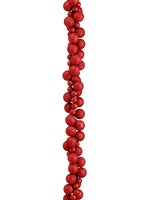 6' Glittered Ball Garland  Red (pack of 2)