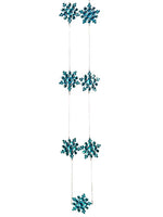 6' Rhinestone Snowflake Garland Blue (pack of 6)