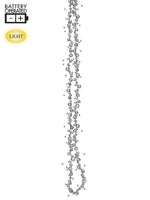 6' Battery Operated Bead Garland With Light Clear (pack of 6)