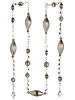 67" Rhinestone Bead/Glass Finial Garland Clear Silver (pack of 4)