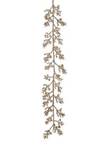 5' Glittered Twig Garland  Gold Clear (pack of 4)