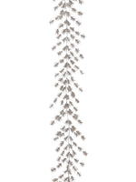 6' Glittered Pine Garland  Silver Gold (pack of 4)