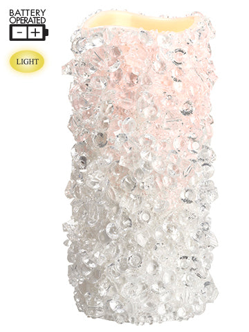 7" Battery Operated Ice Candle Clear (pack of 6)