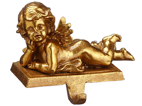 3.75" Cherub Stocking Holder  Gold (pack of 2)