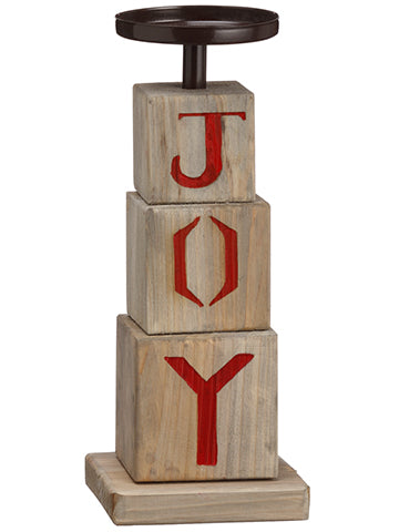 11.5" Joy Candleholder  Brown Red (pack of 4)