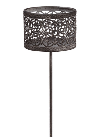 6.5" Metal Candleholder Pick  Gray (pack of 10)