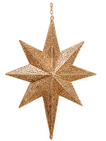 26" Metal Filigree Star Hanging Lamp Gold (pack of 1)