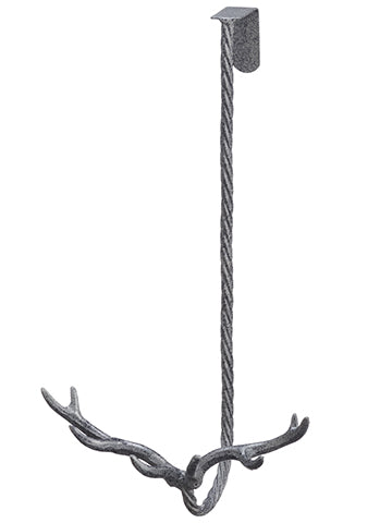 18" Antler Wall Wreath Holder  Silver (pack of 6)