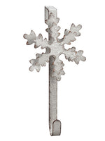 15" Metal Snowflake Wreath Door Holder Antique White (pack of 2)