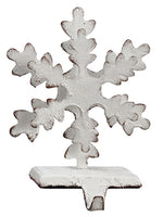 8.5" Metal Snowflake Stocking Holder Antique White (pack of 1)