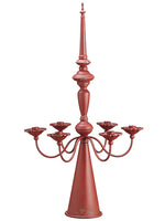 29.5" Metal Candleholder  Antique Red (pack of 1)