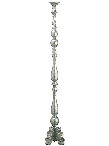 54.9" Metal Candleholder  Silver (pack of 2)
