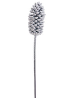25" Snowed Pine Cone Spray  Green Snow (pack of 12)