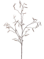 34" Glittered Catkin Spray  Brown (pack of 12)