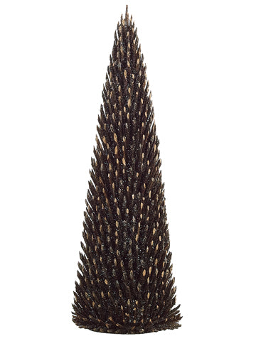 24" Glittered Twig Cone Topiary Brown (pack of 2)