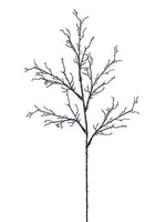 29" Glittered Iced Twig Spray  Clear Black (pack of 24)