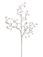 36" Glittered Ice Twig Spray  White Clear (pack of 12)