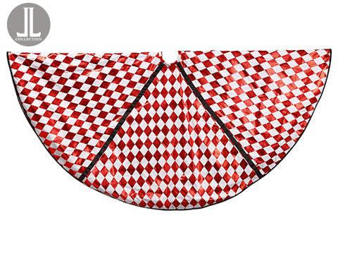 54" Harlequin Pattern Tree Skirt Red (pack of 2)