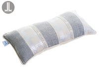12"Wx22"L Merry Christmas Plaid-Herringbone Pillow Beige Gray (pack of 6)