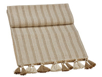 14"Wx72"L Stripe Table Runner  Natural (pack of 4)
