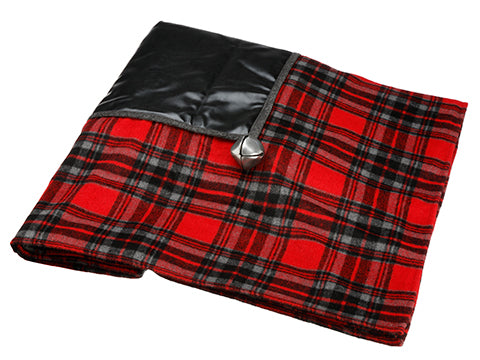 54" Plaid Chalkboard Fabric Table Cloth Red Black (pack of 6)