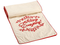 14"Wx72"L Merry Everything Table Runner Red Beige (pack of 4)
