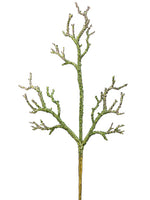 36" Glittered Sequin Twig Branch Green (pack of 6)